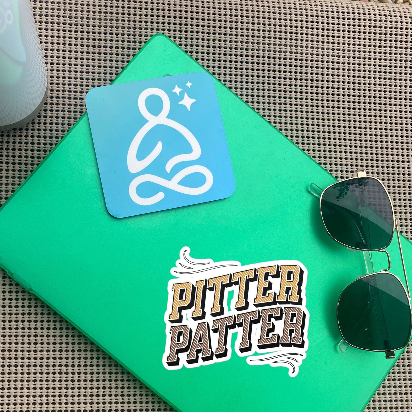 Fun Pitter Patter Sticker, Cowboy Style Hurry Up Quote Sticker, Unique Gift, Original Design