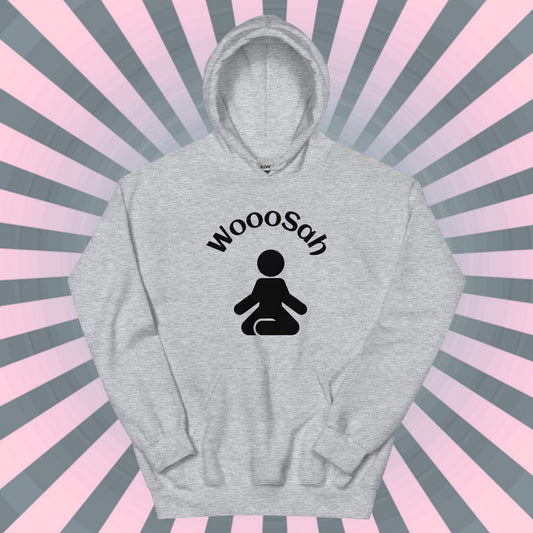 WOOOSAH HOODIE Just Breathe Relax Fun Sweatshirt Thoughtful Wellness Gift