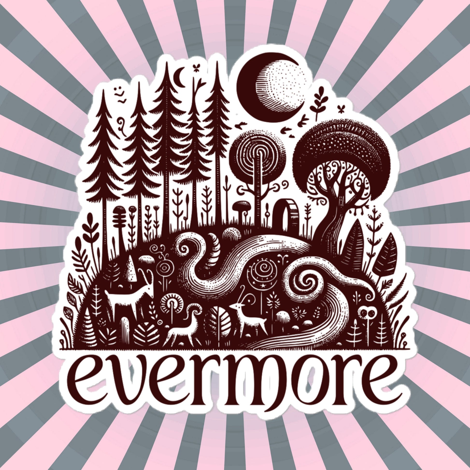 Whimsigoth Forestcore Goblincore Evermore Vinyl Sticker
