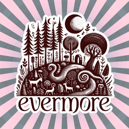 Whimsigoth Forestcore Goblincore Evermore Vinyl Sticker
