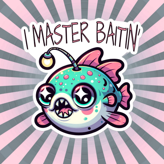 Weirdcore Pastel Goth Grunge Cute Anglerfish Vinyl Sticker Weird Stuff Oddcore Fish Waterproof Sticker