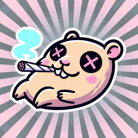 Weirdcore Pastel Goth Grunge Trippy Capybara Vinyl Sticker Capybara Oddcore Waterproof Sticker, Weird Stuff Unique Gift