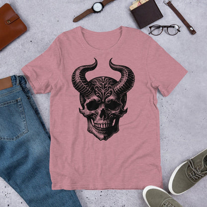 Gothic Grunge Punkrock Horned Skull Shirt Vinyl Waterproof Darkcore T-Shirts for Tumblers, Car Bumpers, Books and Crafts