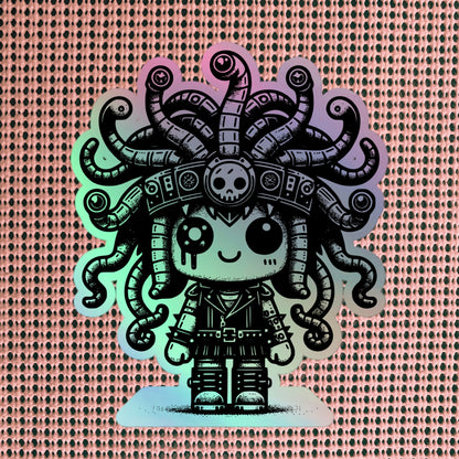 Gothic Grunge Punkrock Cyborg Medusa Sticker Vinyl Holographic Cyberpunk Gorgon Sticker