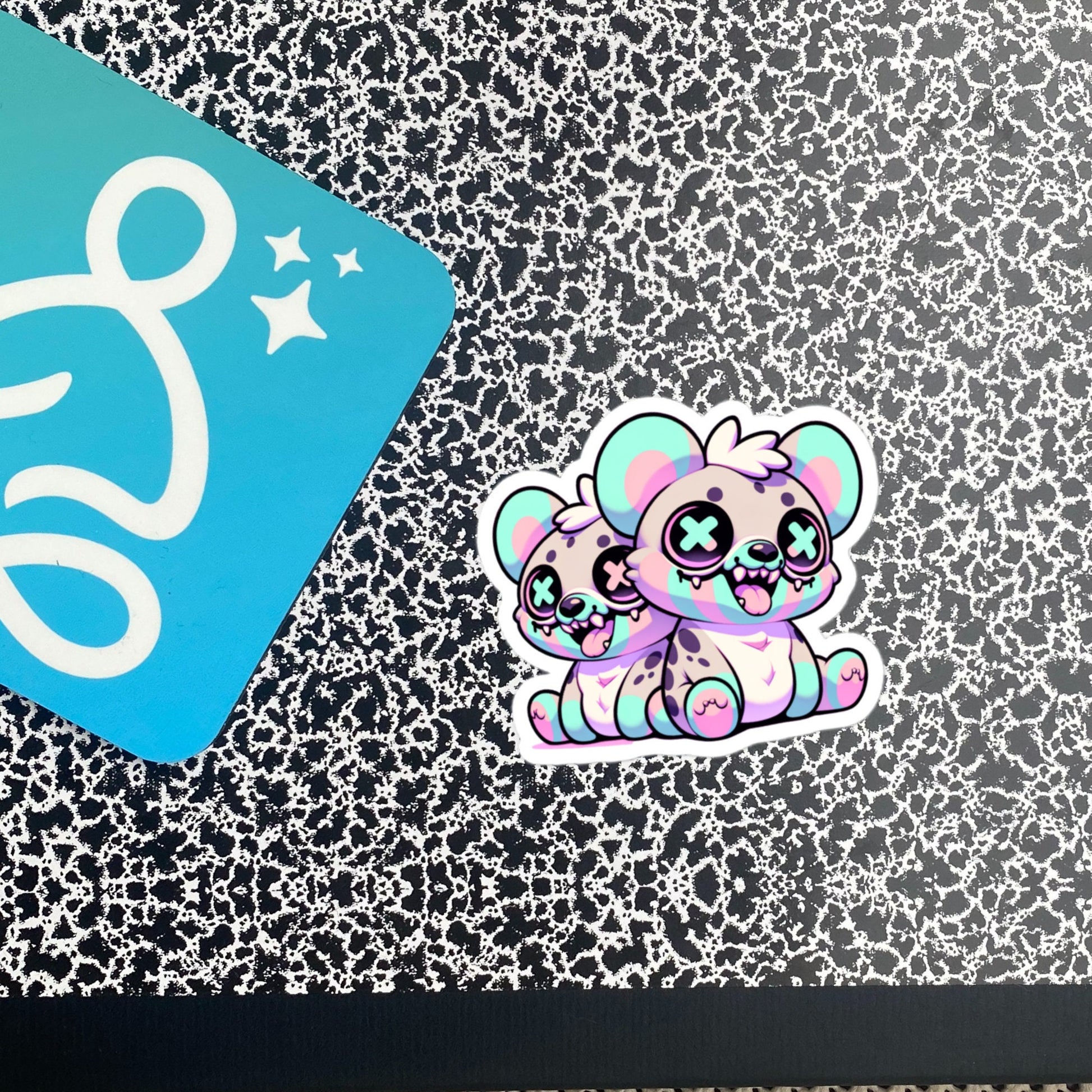 Creepy Cute Gore Weirdcore Hyenas Vinyl Sticker Grunge Pastel Goth Hyena Weird Sticker Gifts