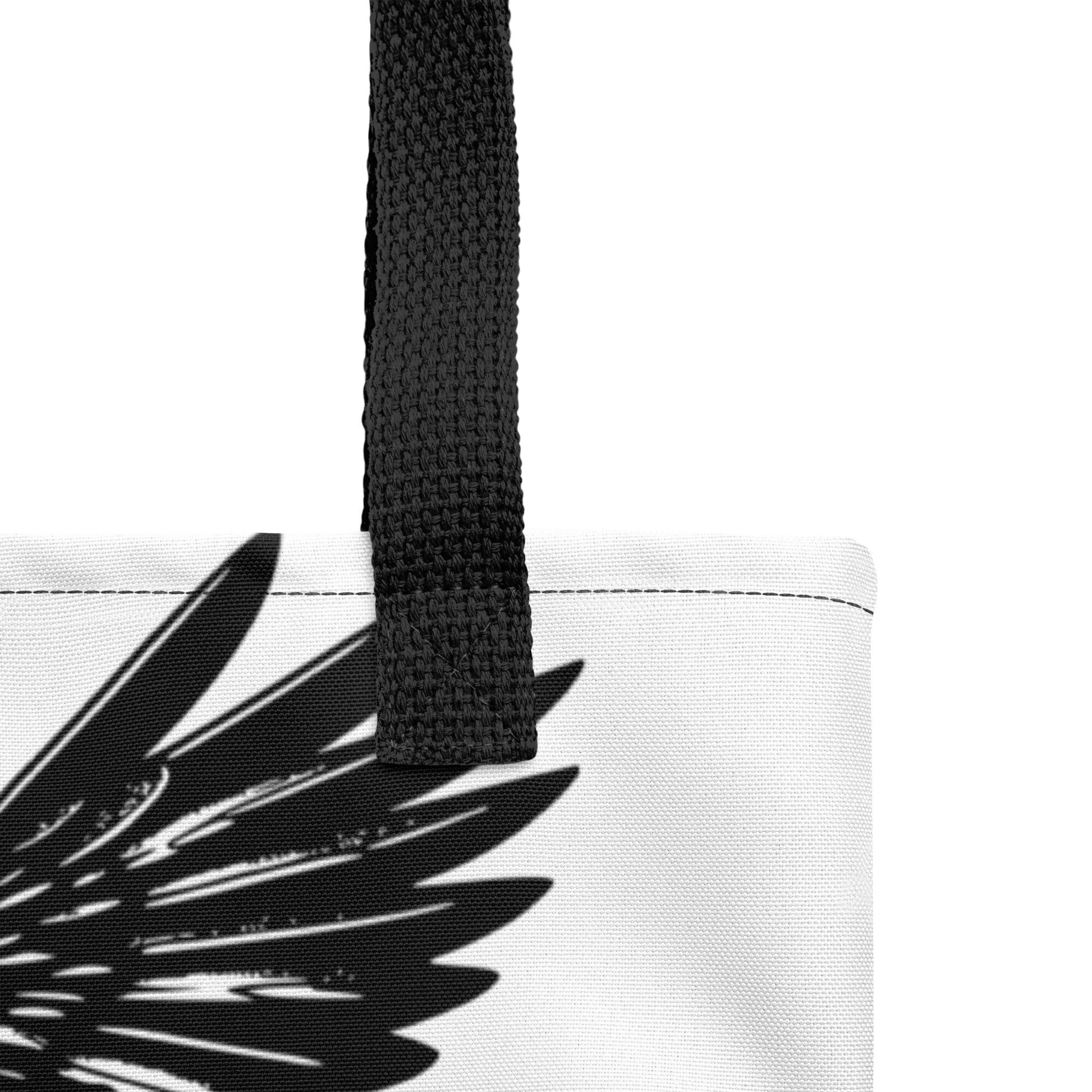 WHITE Pastel Goth Grunge Punk Ravens Against The Machine Robot Tote Bag Animal vs Tech Gothic DreamSage Tote Bag