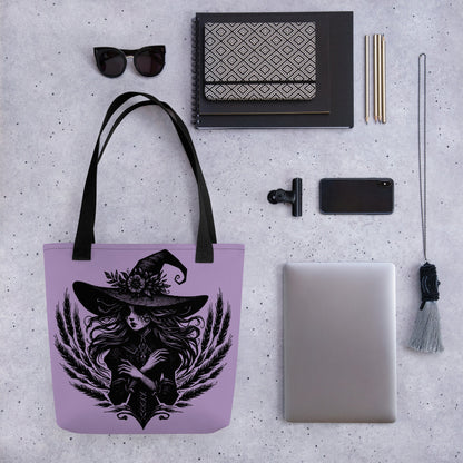PURPLE Gothic Grunge Pastel Goth Wheat Witch Tote Bag, Ventcore Darkcore Weird Stuff Dark Aesthetic Halloween Tote Bag
