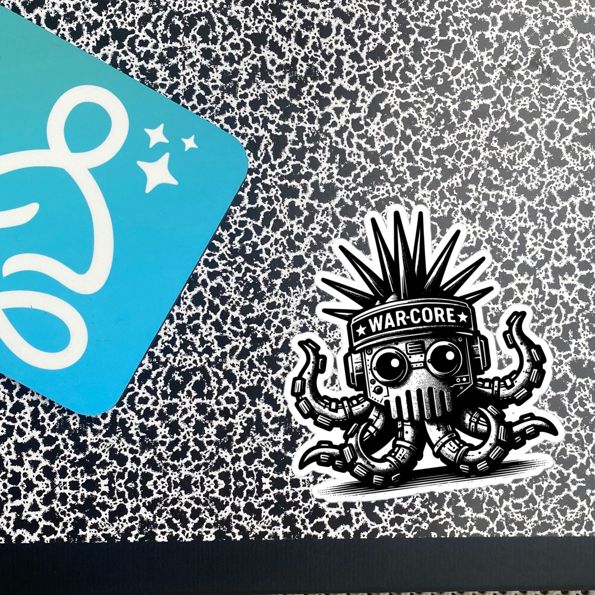 Gothic Grunge Punkrock Cyborg Octopus Sticker Vinyl Waterproof Cyberpunk Animal Sticker for Tumblers, Car Bumpers, Books and Crafts