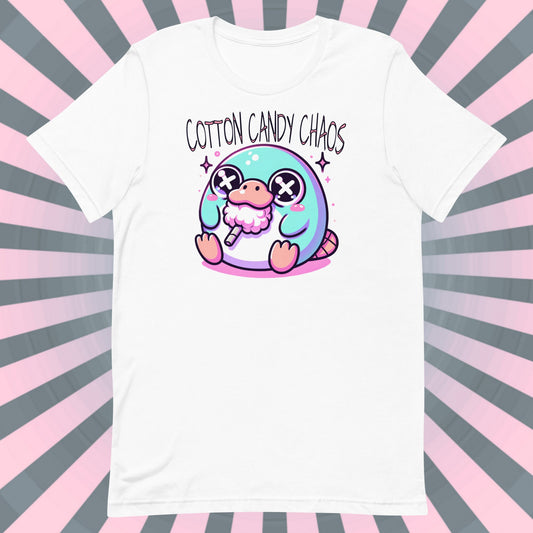 Weirdcore Pastel Goth Grunge Cute Platypus Shirt Cotton Candy Chaos T-Shirt Weird Stuff Oddcore