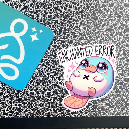 Weirdcore Pastel Goth Grunge Cute Platypus Sticker Enchanted Error Vinyl Waterproof Sticker Weird Stuff Oddcore Gift