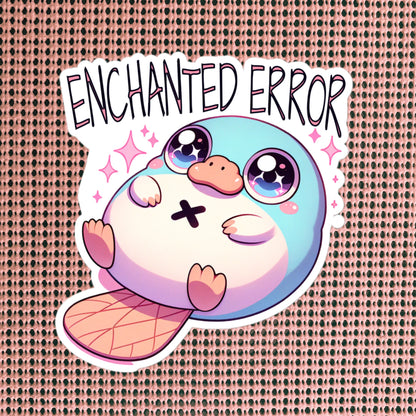 Weirdcore Pastel Goth Grunge Cute Platypus Sticker Enchanted Error Vinyl Waterproof Sticker Weird Stuff Oddcore Gift