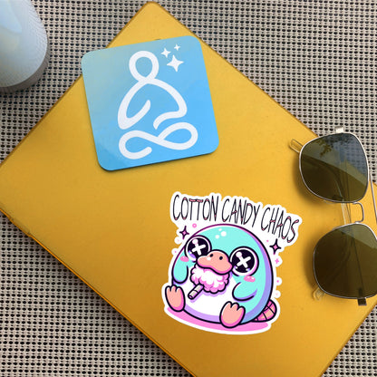 Weirdcore Pastel Goth Grunge Cute Platypus Sticker Cotton Candy Chaos Vinyl Waterproof Sticker Weird Stuff Oddcore Gift