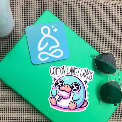 Weirdcore Pastel Goth Grunge Cute Platypus Sticker Cotton Candy Chaos Vinyl Waterproof Sticker Weird Stuff Oddcore Gift