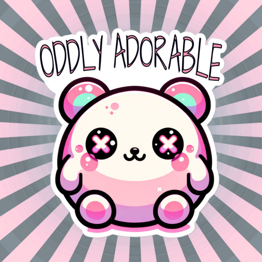 Weirdcore Pastel Goth Grunge Cute Teddy Bear Sticker Oddly Adorable Vinyl Waterproof Sticker Weird Stuff Oddcore Gift