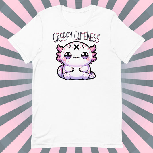 Weirdcore Pastel Goth Grunge Cute Axolotl Shirt Creepy Cuteness T-Shirt Weird Stuff Oddcore Tee