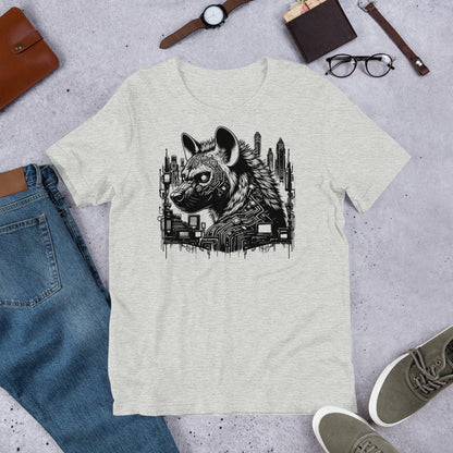 Creepy Weirdcore Dystopian Hyena T-Shirt Grunge Futuristic Spotted Hyena Tee Shirt