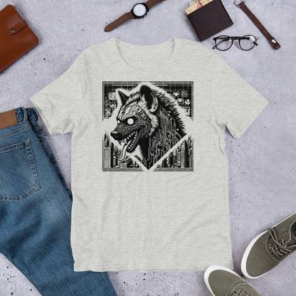 Scary Spooky Dystopian Hyena T-Shirt Gothic Grunge Weirdcore Spotted Hyena with Tongue Out Tee Shirt