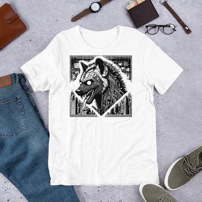 Scary Spooky Dystopian Hyena T-Shirt Gothic Grunge Weirdcore Spotted Hyena with Tongue Out Tee Shirt