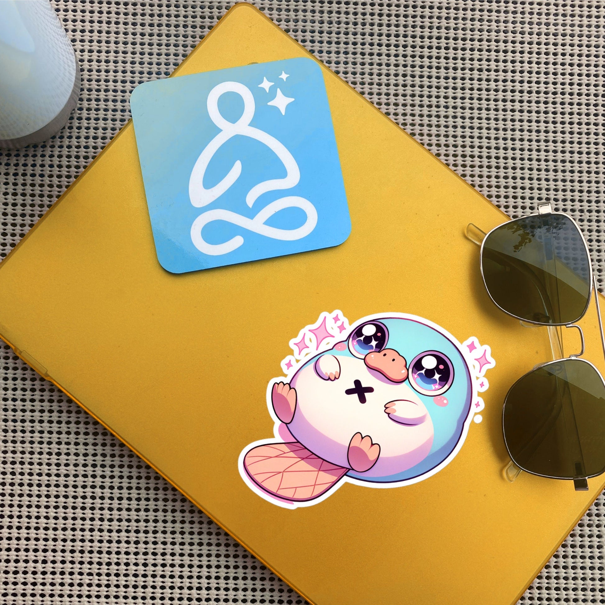 Creepy Cute Pastel Platypus Vinyl Sticker Grunge Pastel Goth Pet Book Sticker Gifts