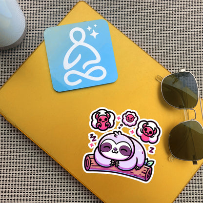 Weirdcore Pastel Goth Grunge Cute Sloth Vinyl Sticker Dreaming Nightmares Oddcore Waterproof Sticker, Weird Stuff Unique Gift