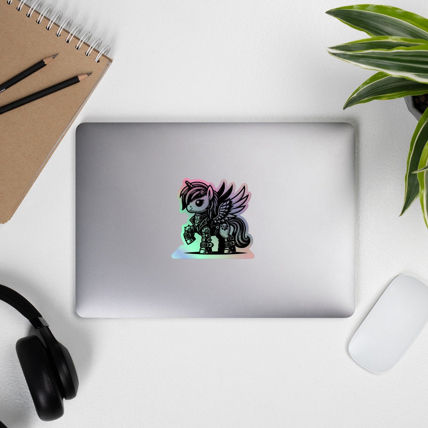 Gothic Grunge Punkrock Cyborg Unicorn Sticker Vinyl Holographic Pastel Goth Warcore Sticker for Phone Cases, Laptops, Books and Crafts