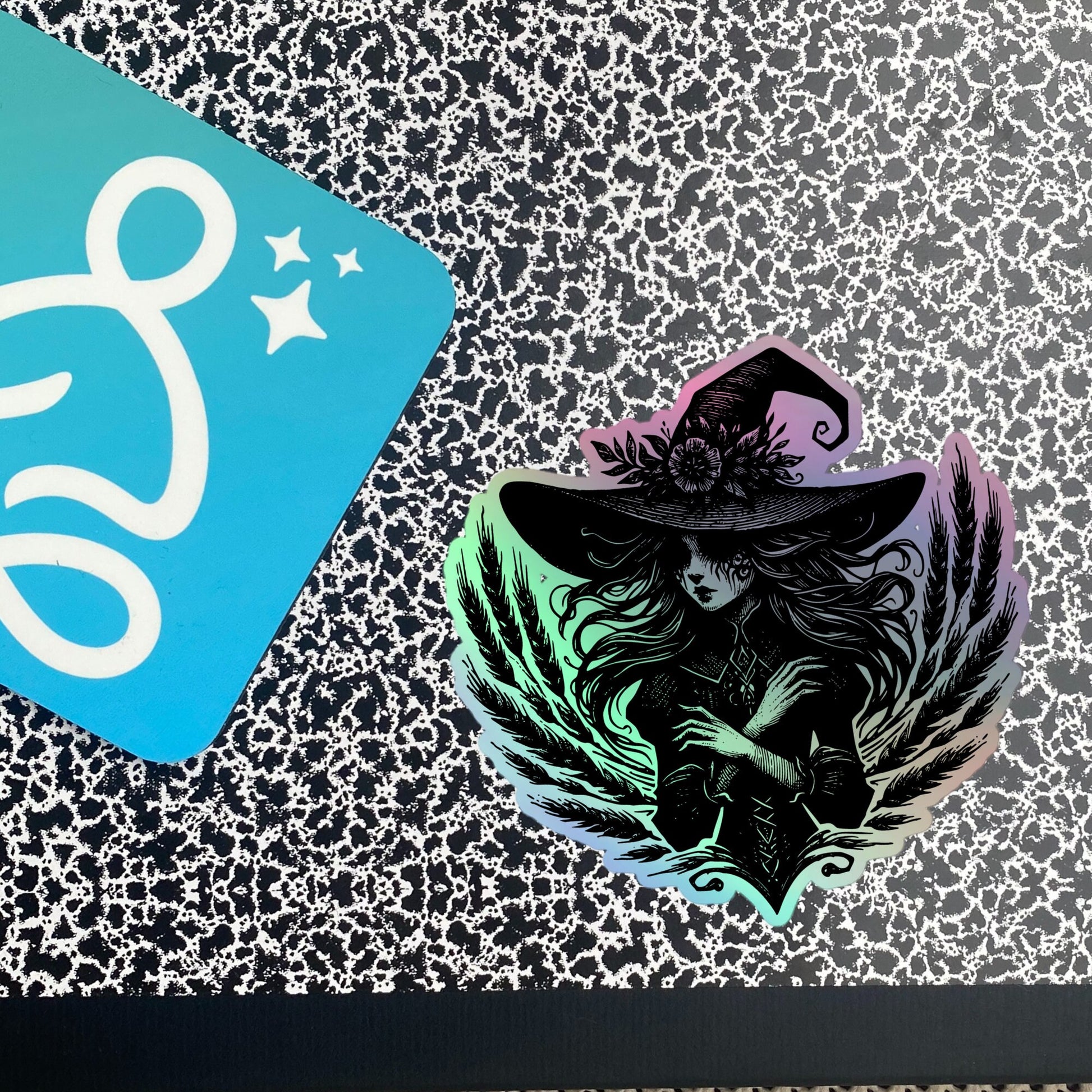 Gothic Grunge Pastel Goth Witch Holographic Sticker Halloween Witch of the Field Vinyl Darkcore Sticker