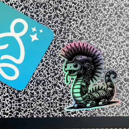 Gothic Grunge Punkrock Cyborg Locknest Monster Sticker Vinyl Holographic Cyberpunk Lock Ness Nessie Sticker