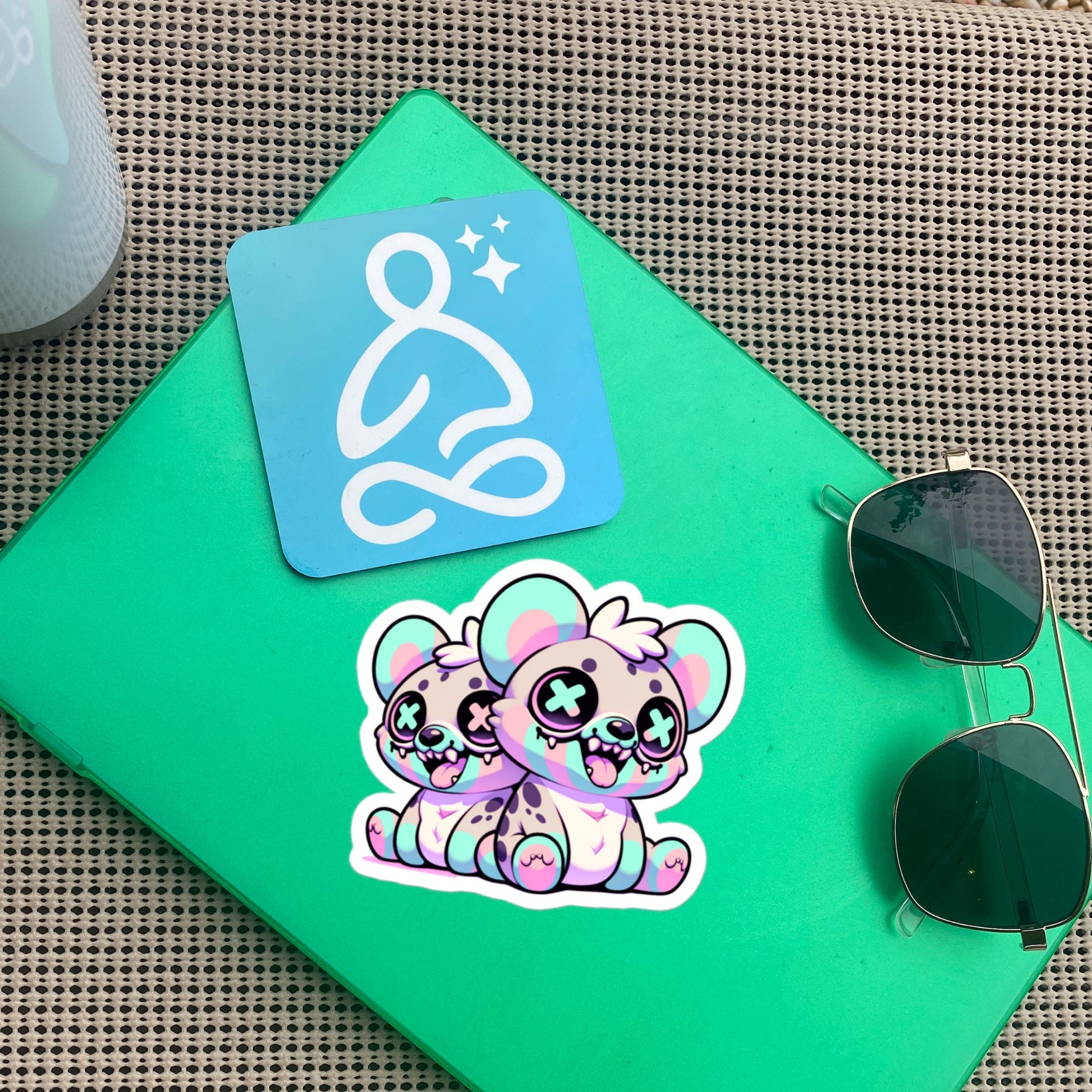 Creepy Cute Gore Weirdcore Hyenas Vinyl Sticker Grunge Pastel Goth Hyena Weird Sticker Gifts