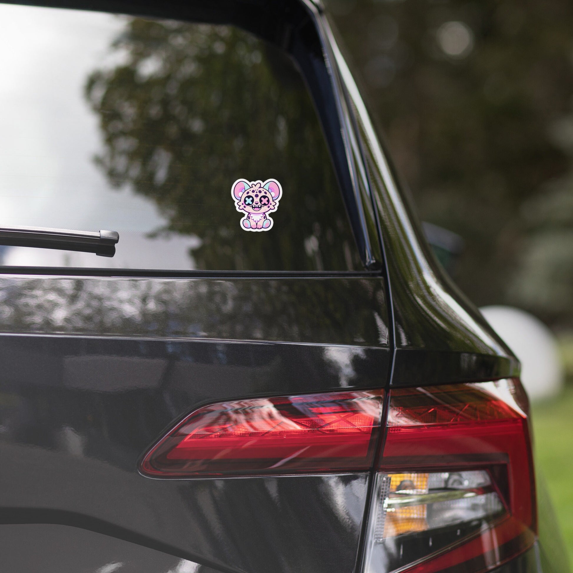 Creepy Cute Gore Clowncore Laughing Hyena Sticker Weirdcore Grunge Pastel Goth Hyena Vinyl Waterproof Sticker