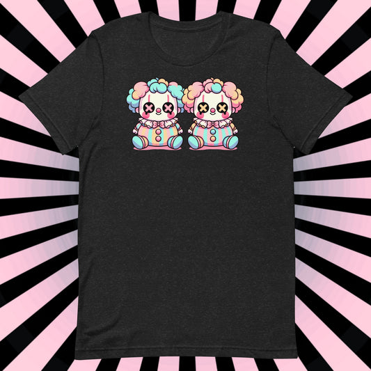 Weirdcore Pastel Goth Grunge Gore Creepy Cute Dark Weird Together Clown Clowncore T-Shirt
