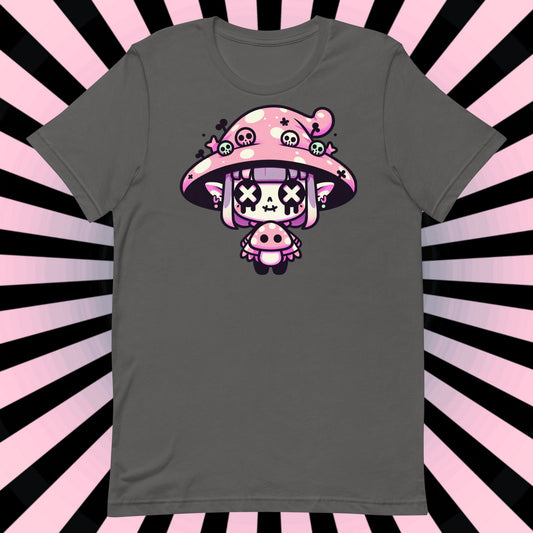 Weirdcore Pastel Goth Grunge Gore Creepy Cute Mushroom Gothic Girl T-Shirt