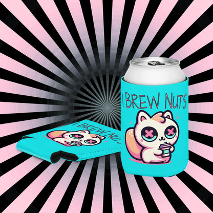 Weirdcore Kawaii Squirrel Can Cooler Beer Pastel Goth Grunge Coozie I Brew Nuts Beverage Koozie