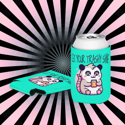 Pastel Goth Weirdcore Let Your Trashy Shine Beer Cozie Grunge Armadillo Can Cooler Koozie