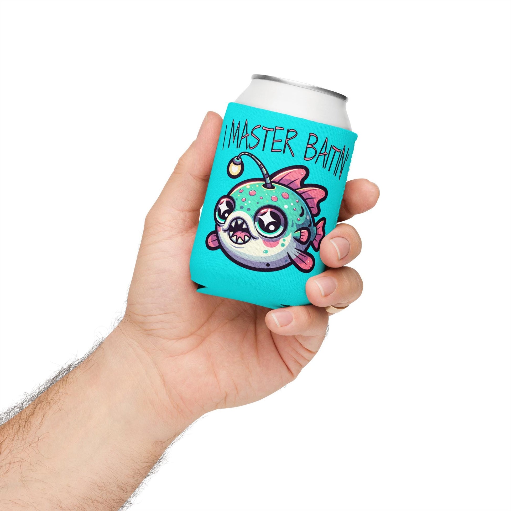 Weirdcore Kawaii Angler Fish Can Cooler Beer Pastel Goth Grunge Cozie Tongue in Cheek Beverage Koozie