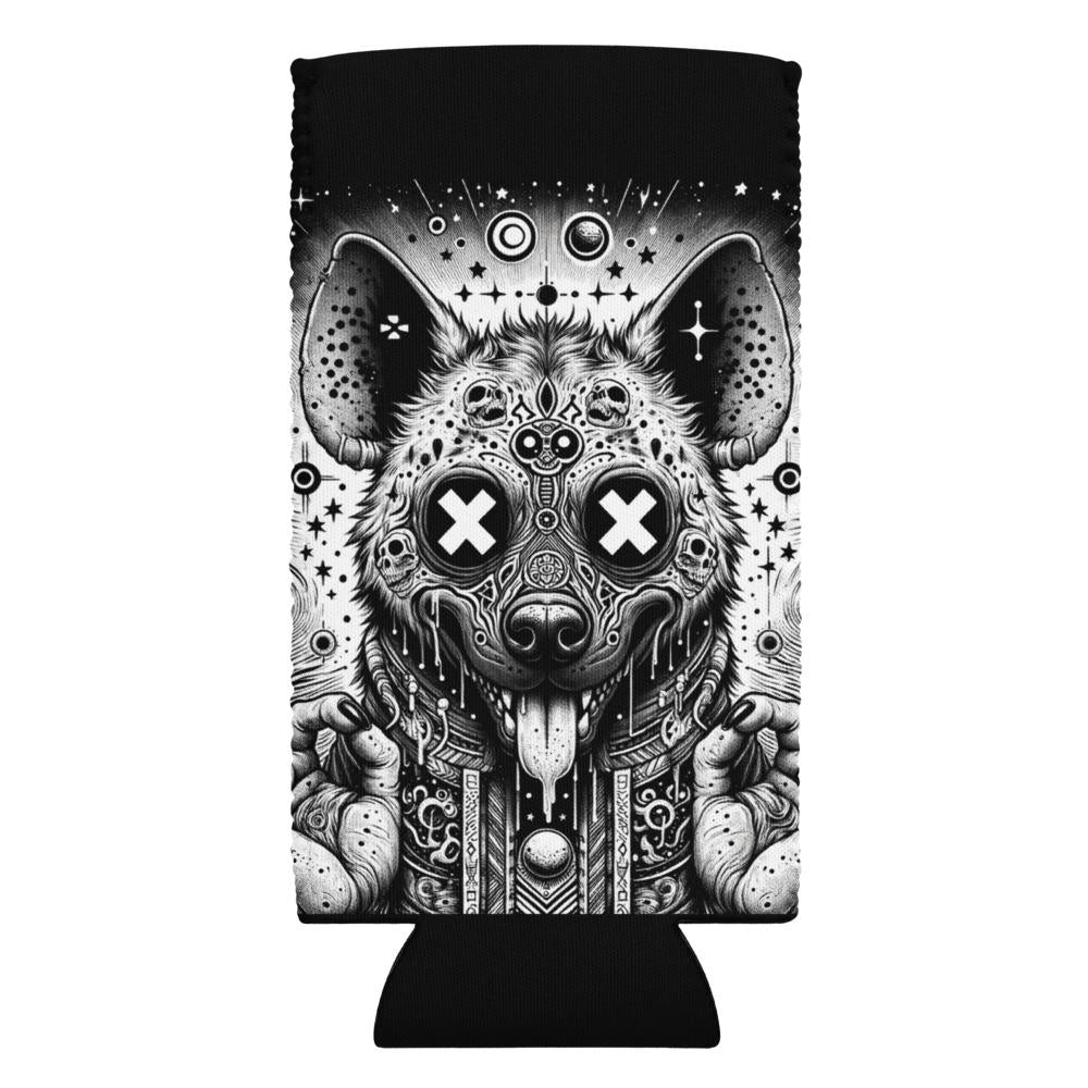 Trippy Psychedelic Gore Weirdcore Hyena Beer Holder Grunge Goth Spotted Hyena Cozie