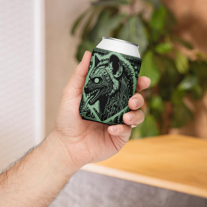 Cyber Hyena Trippy Wired Tech Vision Beer Holder Weirdcore Hyena Cozie