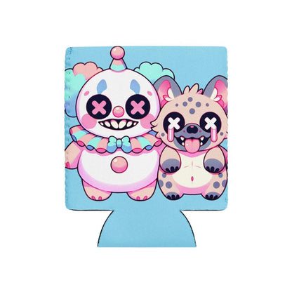 Creepy Cute Clowncore Clown & Hyena Cozie Weirdcore Pastel Grunge Hyena Clown Beverage Holder