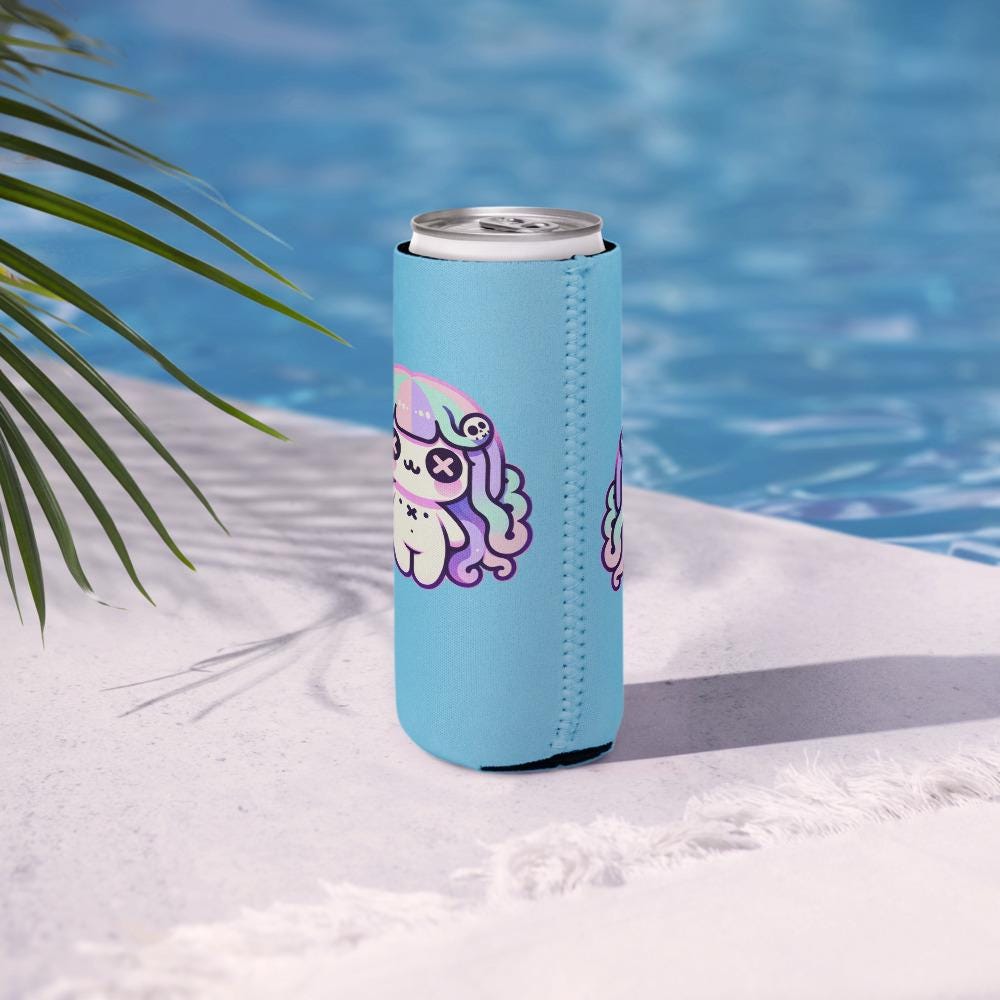 Creepy Cute Medusa Pastel Goth Cozie Weirdcore Gorgon Mythical Beverage Holder