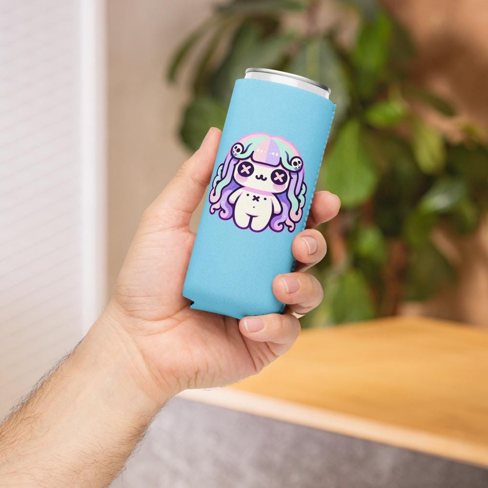 Creepy Cute Medusa Pastel Goth Cozie Weirdcore Gorgon Mythical Beverage Holder