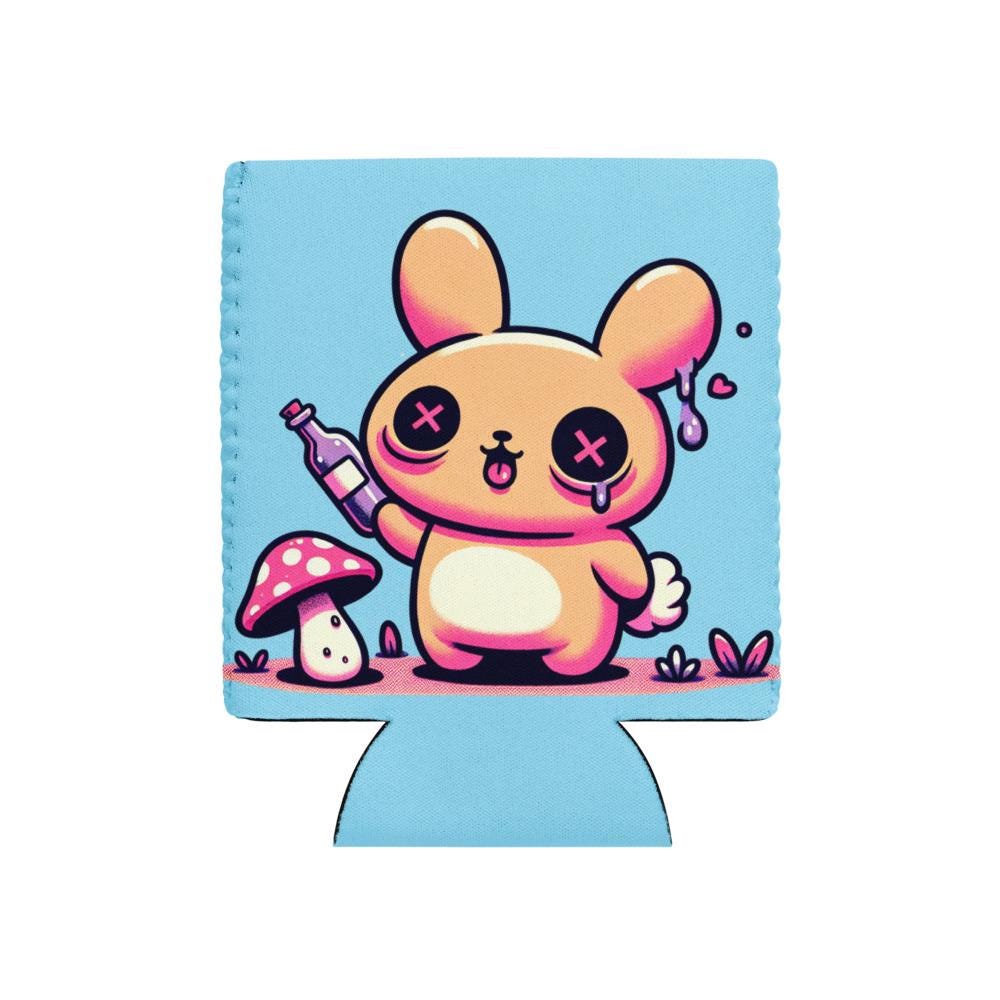 Trippy Gore Weirdcore Bunny Cozie Pastel Goth Rabbit Mushroom Beverage Holder