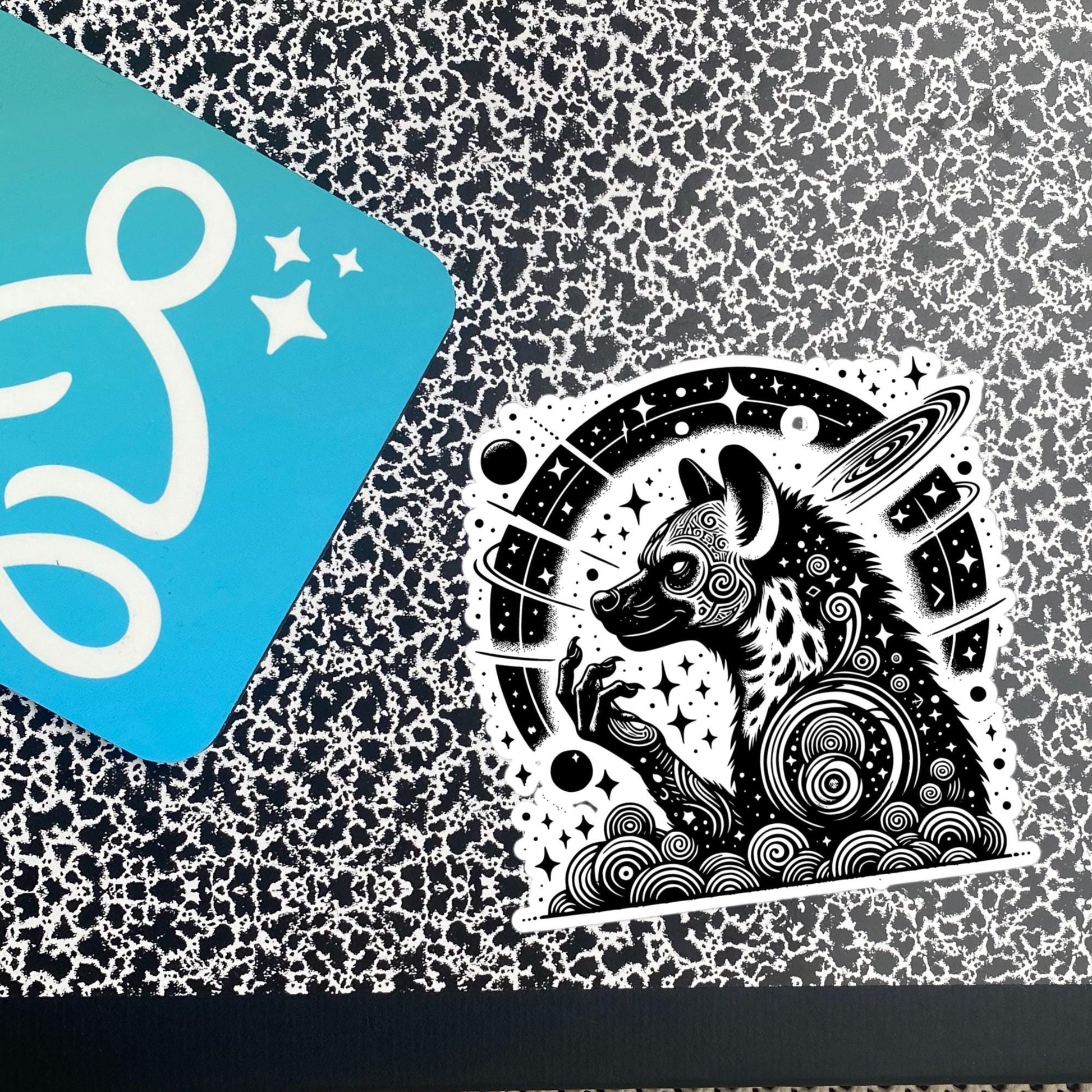 Galactic Cosmic Wisdom Grunge Gothic Hyena Waterproof Vinyl Sticker