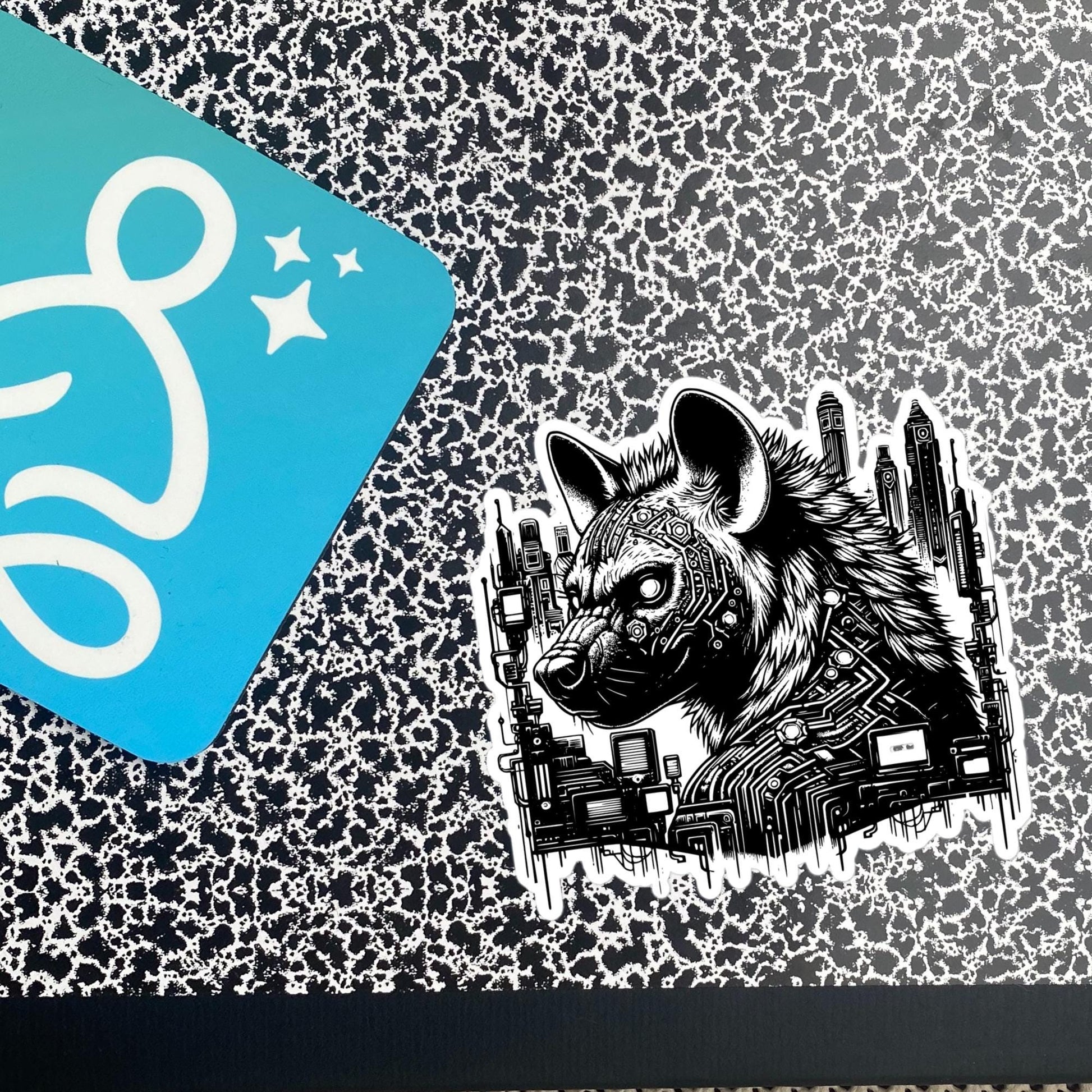 Industrial Cityscape Tech Weirdcore Hyena Grunge Waterproof Vinyl Sticker
