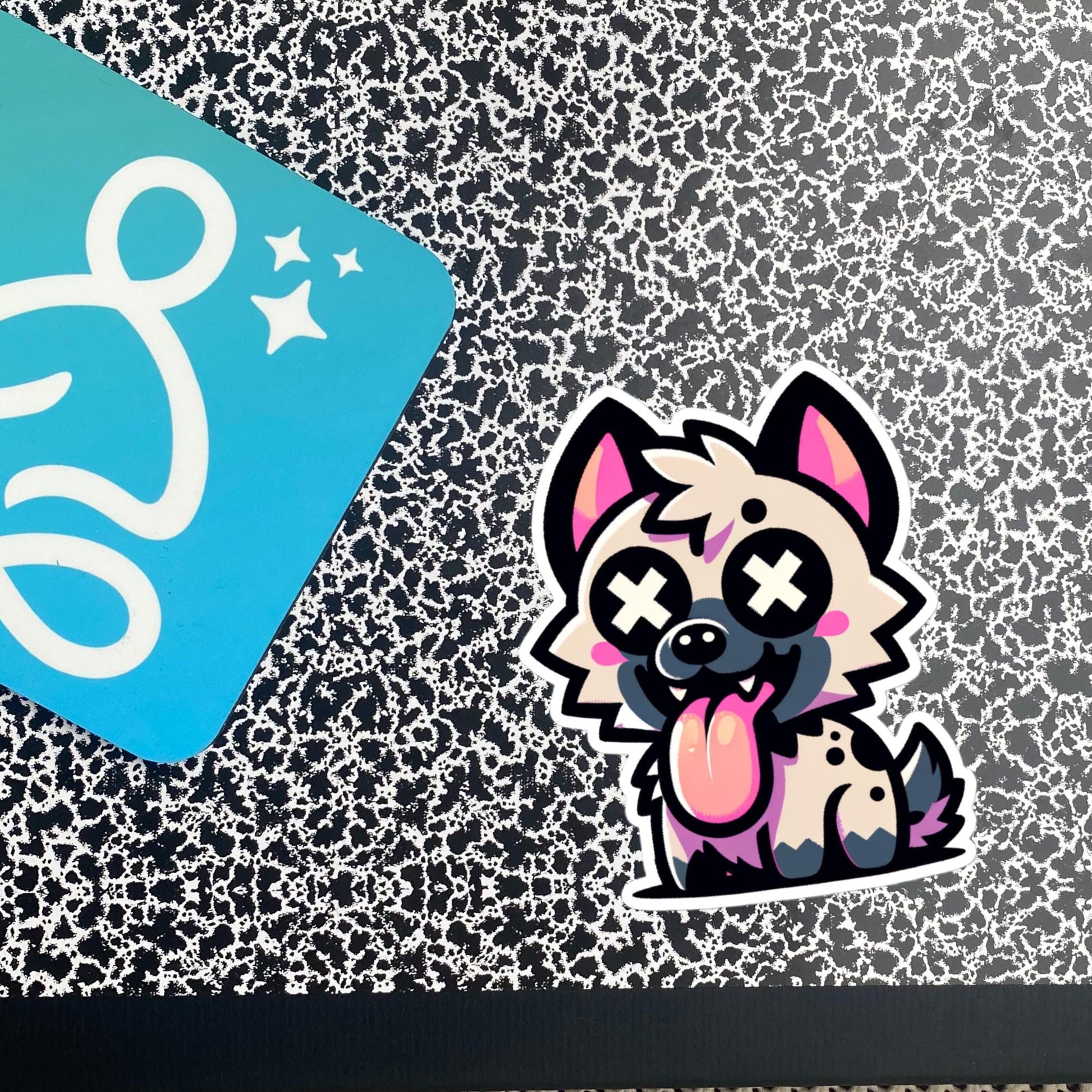 Creepy Cute Weirdcore Kawaii Hyena Waterproof Grunge Vinyl Sticker