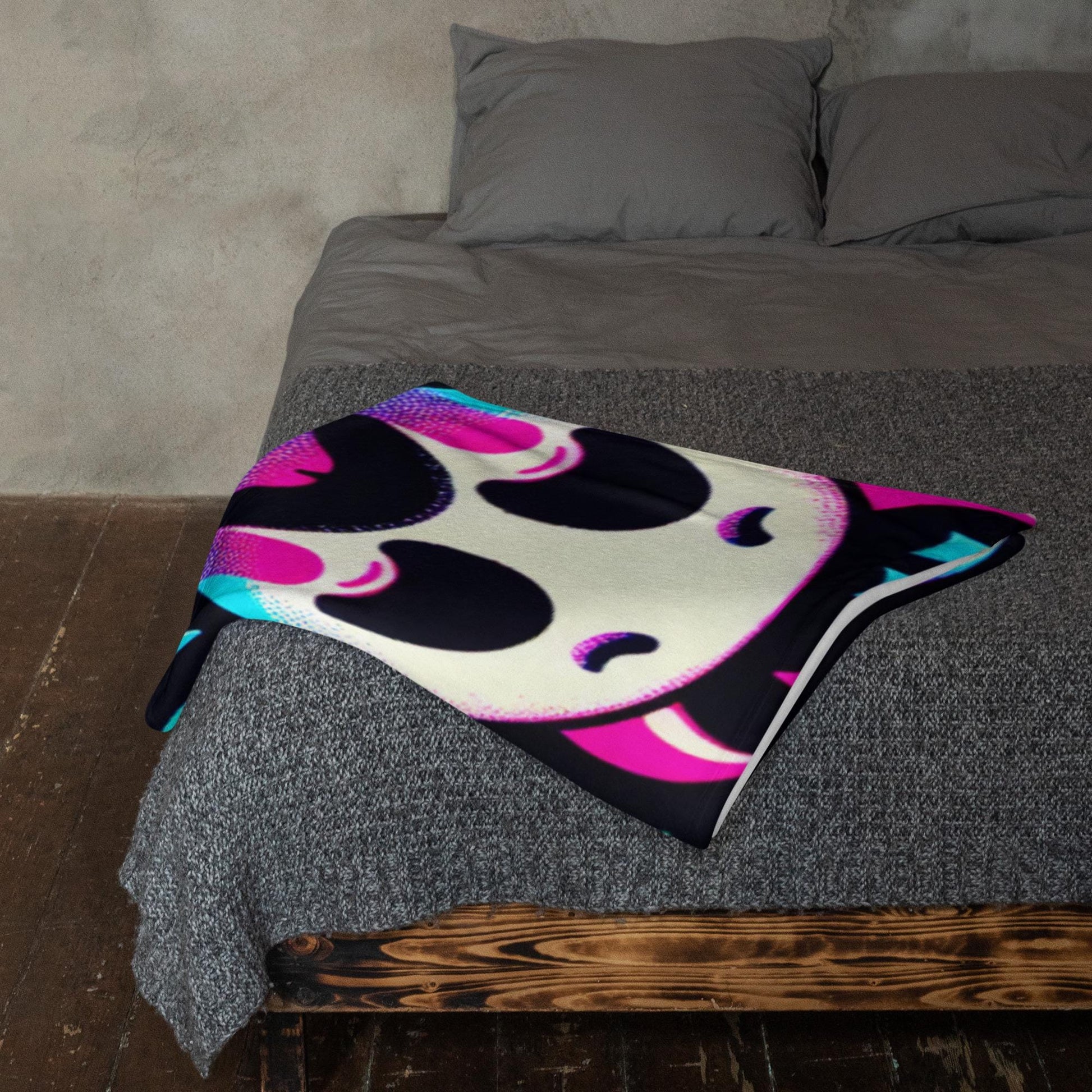 Candy Gore Y2K Grunge Halloween Throw Blanket Neon Goth Spooky Weirdcore Decor