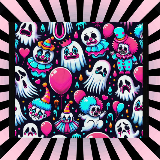Blanket Halloween Clowncore Neon Goth Horror Throw Blanket Y2K Grunge Room Decor