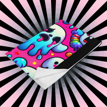 Blanket Y2k Grunge Horror Candy Gore Throw Blanket Clowncore Weirdcore Neon Goth Halloween Spooky Decor