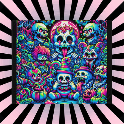 Blanket Candy Gore Halloween Y2K Grunge Throw Blanket Neon Goth Horror Gothic Room Decor