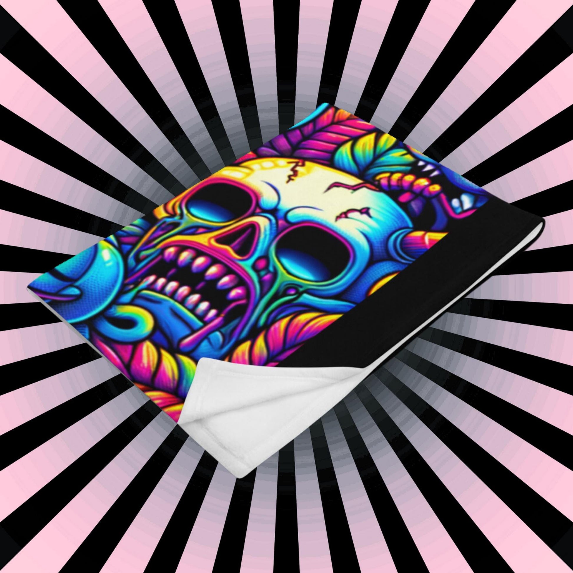 Blanket Halloween Crying Ghost Horror Grunge Throw Blanket Neon Goth Y2K Grunge Gothic Decor