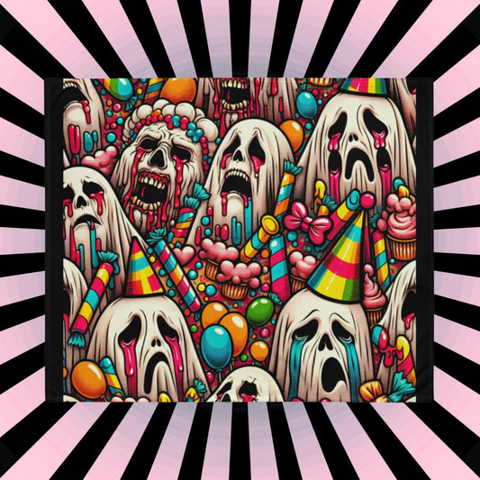 Blanket Horror Clowns Screaming Halloween Throw Blanket Clowncore Grunge Gothic Room Decor