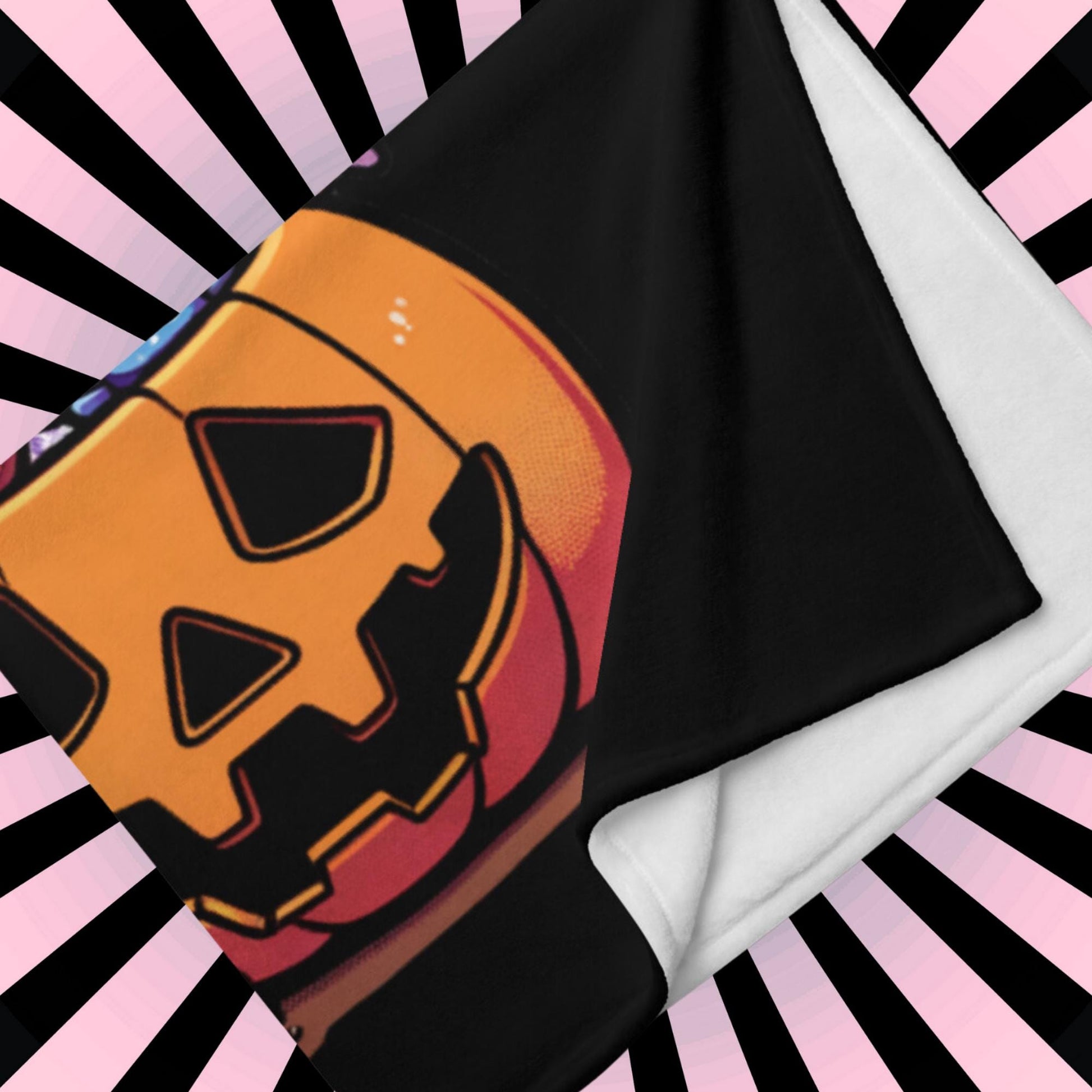Blanket Trick or Treat Halloween Sad Ghost Candy Gore Throw Blanket Weirdcore Grunge Room Decor